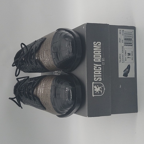 1851- Stacy Adams Talarico Oxfords Men's Shoes Genuine Leather NWT - Picture 5 of 12